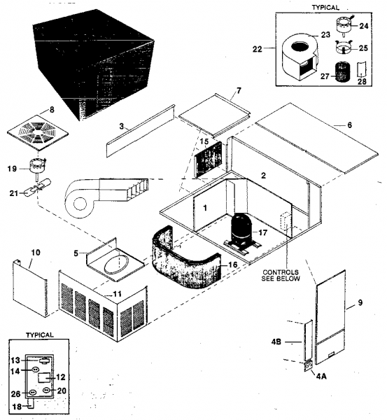 Central Air Conditioner  Parts Of A Central Air Conditioner Diagram