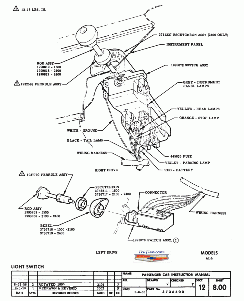 57 Chevy Wiring Diagram Headlights