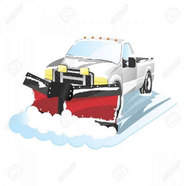 Funny Cartoon Plowing Truck, Snow Removal Royalty Free Cliparts