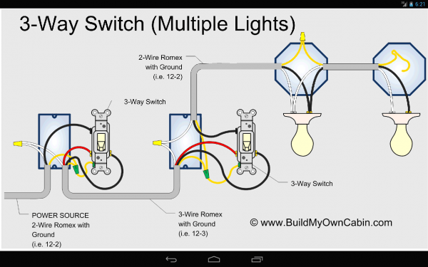 Wiring Diagram 3 Way Switch With 2 Lights For A Extraordinary 3way