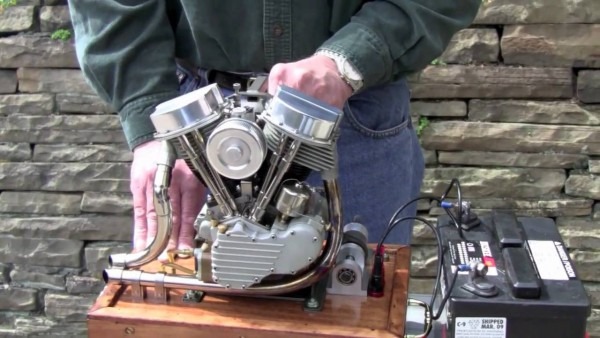 Awesome Scale Model Harley Engine That Works!!!