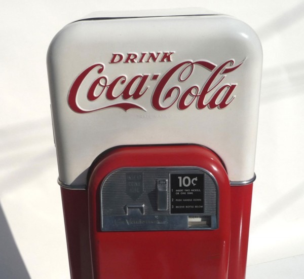 A Rare Coca Cola Vendo 44 Soda Machine In Original Paint For Sale