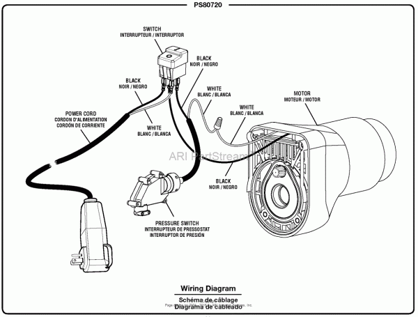 Homelite Ps80720 Electric Pressure Washer Parts Diagram For Wiring