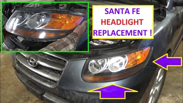 Headlight Removal And Replacement On Hyundai Santa Fe 2006 2007