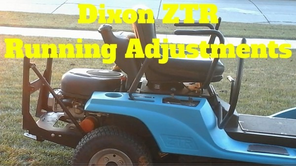 Dixon Ztr Running Adjustments