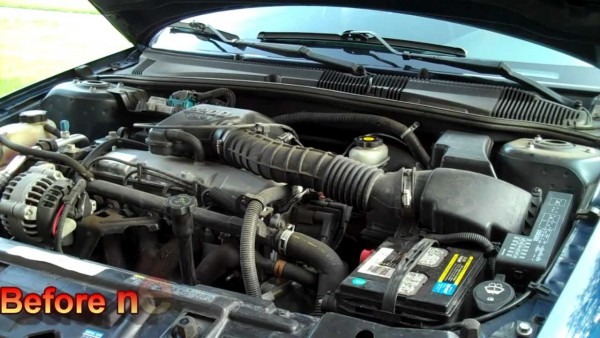 Before & After Short Ram Air Intake 2002 Chevy Cavalier