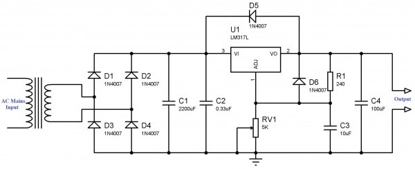 Lm317t Circuit Diagram