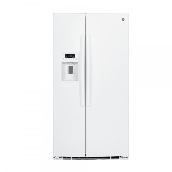 Ge 25 3 Cu  Ft  Side By Side Refrigerator In White, Energy Star