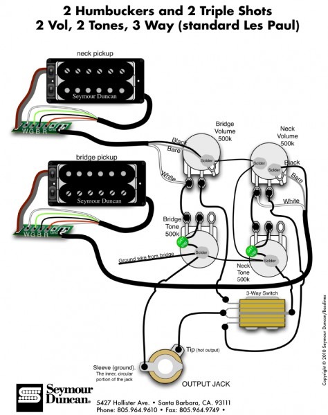 Seymour Duncan 2 Humbucker 5 Way Switch Wiring Diagrams