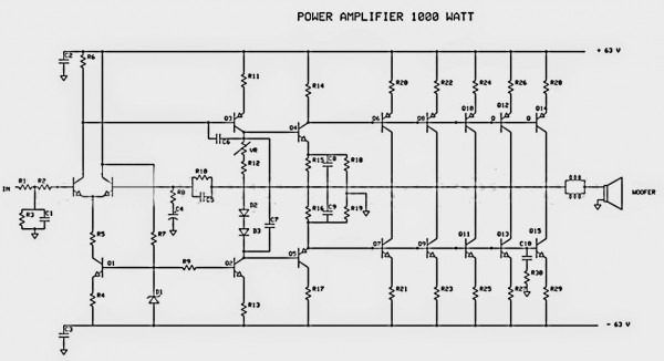 1000w Power Audio Amplifier