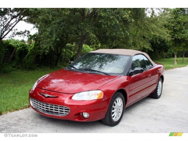 2003 Inferno Red Tinted Pearl Chrysler Sebring Lxi Convertible