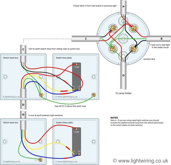 Two Way Lighting Circuit Wiring Diagram