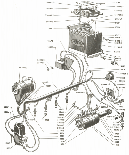 Wiring Parts For Ford 9n & 2n Tractors (1939