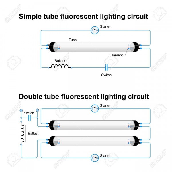 Double Fluorescent Lights Wiring Diagram