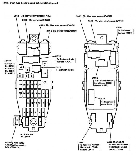 1994 Acura Fuse Diagram