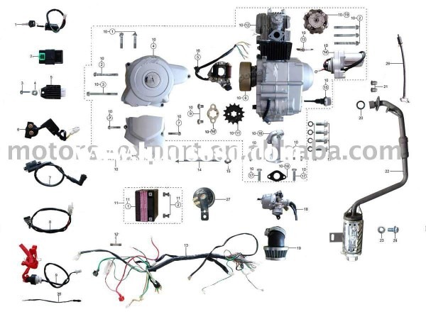 Coolster 110cc Atv Parts Furthermore 110cc Pit Bike Engine Diagram