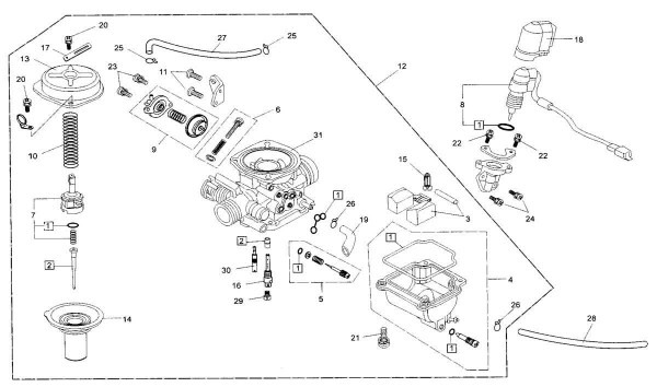 150cc Gy6 Carburetor Diagram