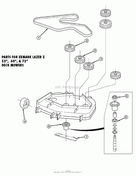Oregon Exmark Parts Diagram For Exmark Lazer Z 52 , 60 , 72  Deck