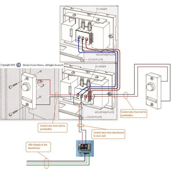 One On Wiring Diagram Doorbell Two Chimes
