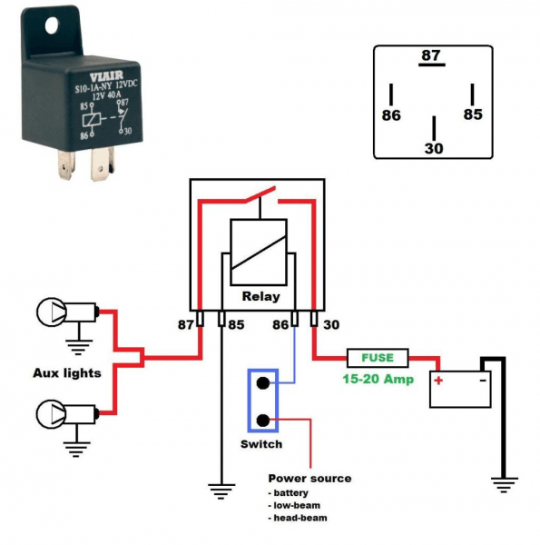 Wiring Diagram For A 12v 40 Amp Relay