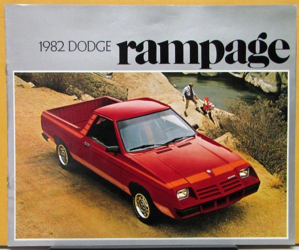 1982 Dodge Rampage Color Sales Brochure Original