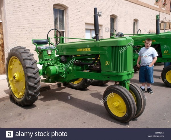 John Deere Model 50 Tractor Together With Other Classic Tractors