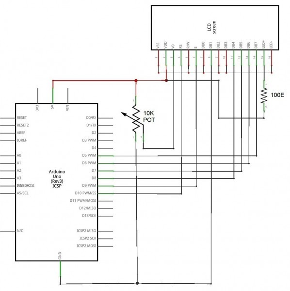 Arduino Uno Wiring Diagram
