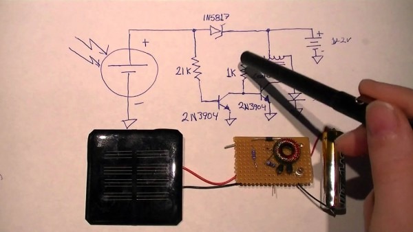 Minimal Solar Night Light Circuit