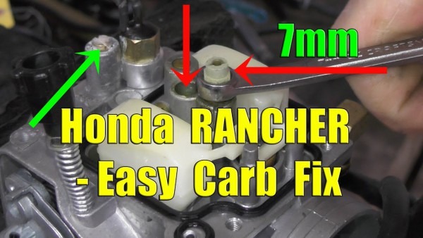 Honda Rancher Fourtrax  Carburetor Removal And Cleaning