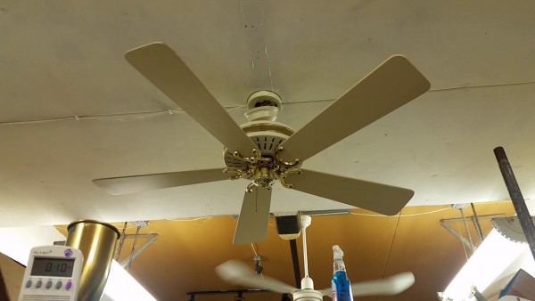 Fasco 5 Blade Charleston Ceiling Fan In White And Brass