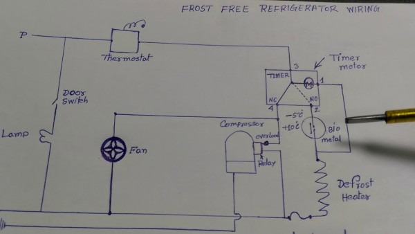 Frost Free Refrigerator Wiring Diagram In Hindi
