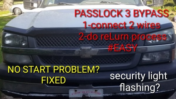 Passkey 3 Security System Bypass! No Start Issue  Chevy Gmc 1500