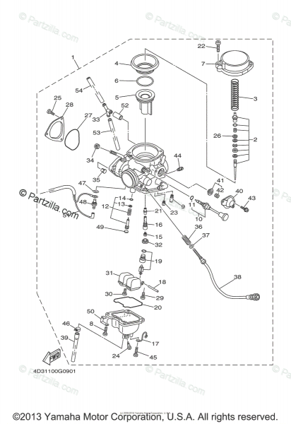 Yamaha Atv 2008 Oem Parts Diagram For Carburetor