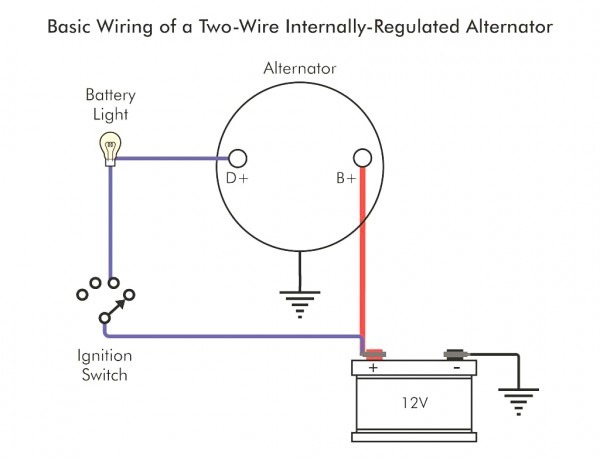 3 Wire Delco Alternator Wiring Plug Diagram