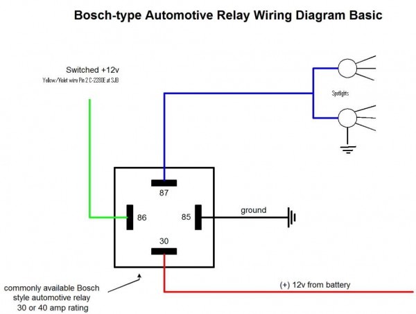 30 Amp Automotive Relay Wiring Diagram