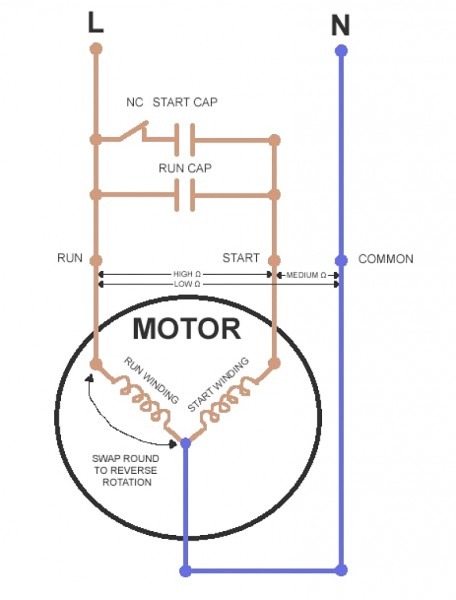 Single Phase Reversible Motor Wiring Diagram