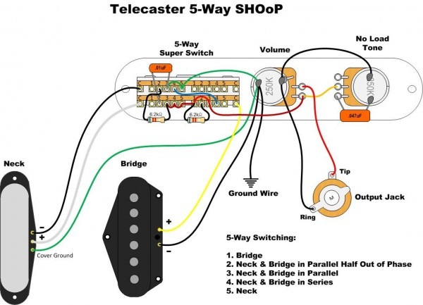 Telecaster Wiring 5 Way Switch Diagram