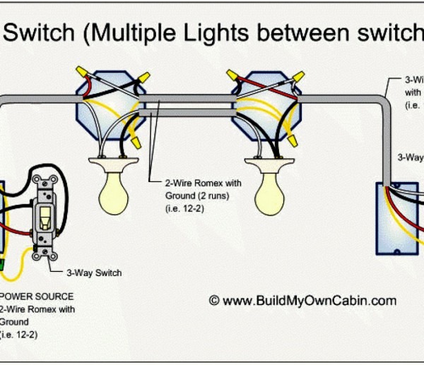 Multiple Lights How To Wire 3 Way Light Switch 3 Way Switch Wiring