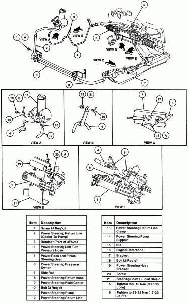 2005 Ford Taurus Engine Moreover Ford Power Steering Diagram