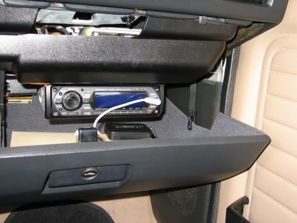 Glove Box Mounted Stereo To Allow Console Gauge Placement