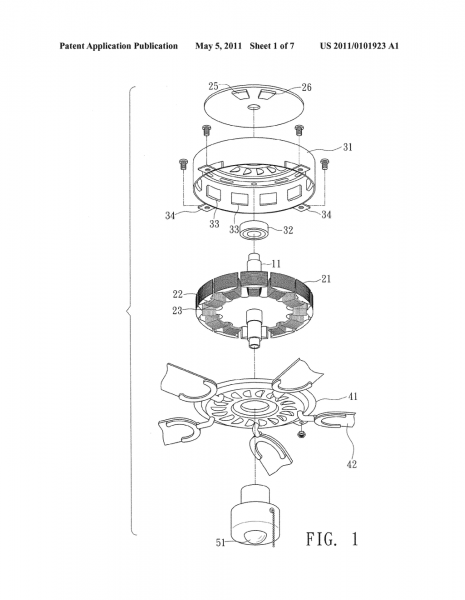Ceiling Fan Motor With Generator Winding