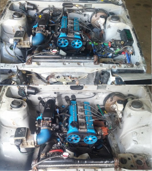 Wire Tucked Engine Bay  This Is The Before And After  I'm Ready
