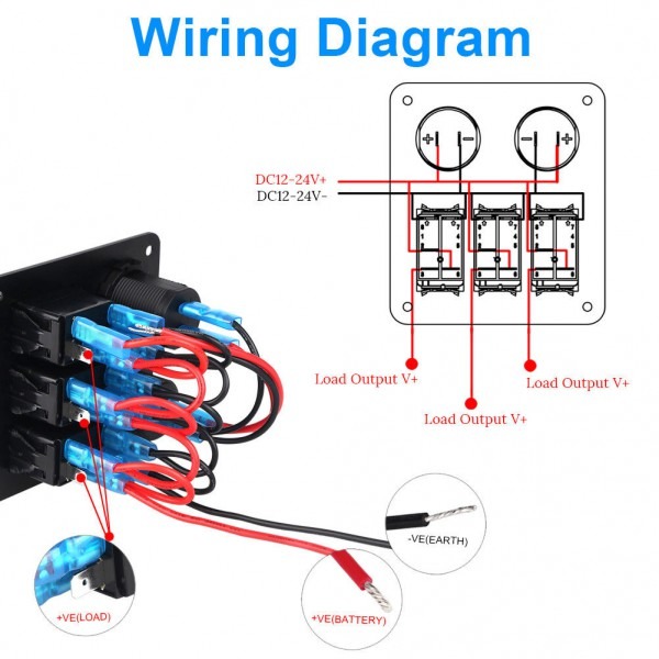 12 Volt Rocker Switch Panel Wiring Diagram