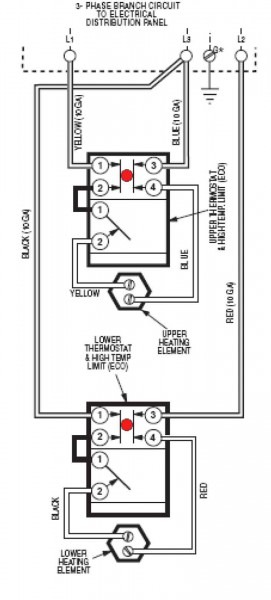 Wiring Water Heater Lower Element