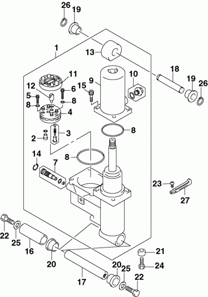 Johnson Power Trim & Tilt Parts For 2003 40hp J40pl4stc Outboard Motor