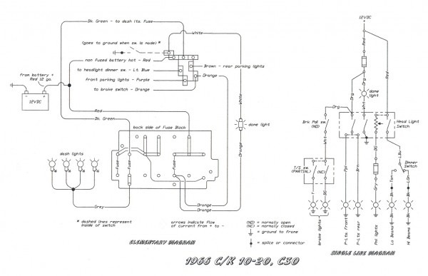 62 Chevy Headlight Switch Diagram Wiring Schematic