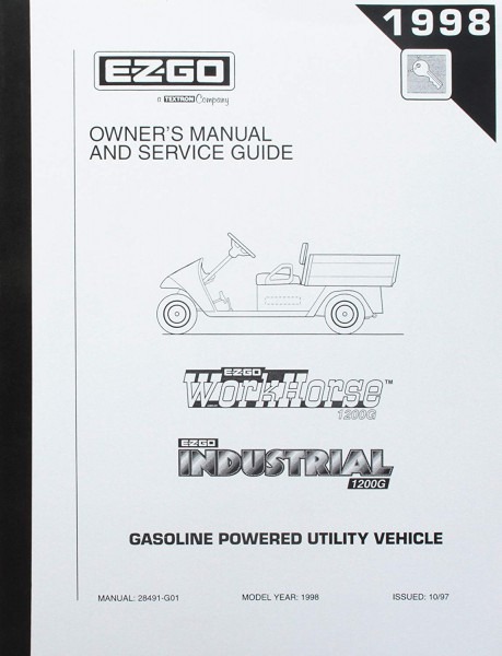 Amazon Com   Ezgo 28491g01 1998 Service Parts Manual For Gas 1200