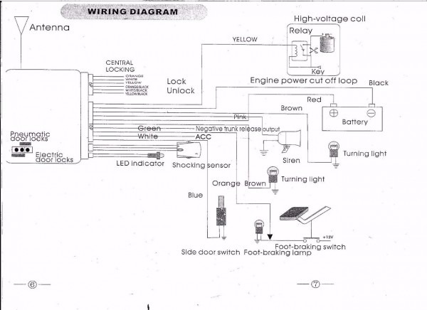 Giordon Car Alarm System Wiring Diagram