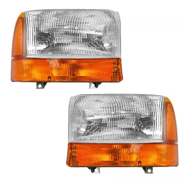 Headlights Lamp Corner Turn Signal Left & Right Set For Ford F250