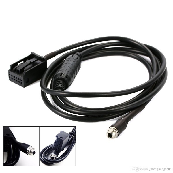 2019 Car Auto 3 5mm Aux Audio Adapter Cable Female Jack 12 Pin 1 4